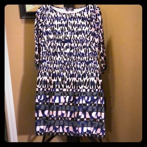 Knee length, polyester, form fitting dress